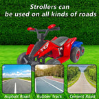 6V Battery-Powered Kids Electric ATV Ride-On with Headlights and MP3/USB, Electric Go-Kart with PP Tires, 40" L x 17.5" W x 17.5" H, Red