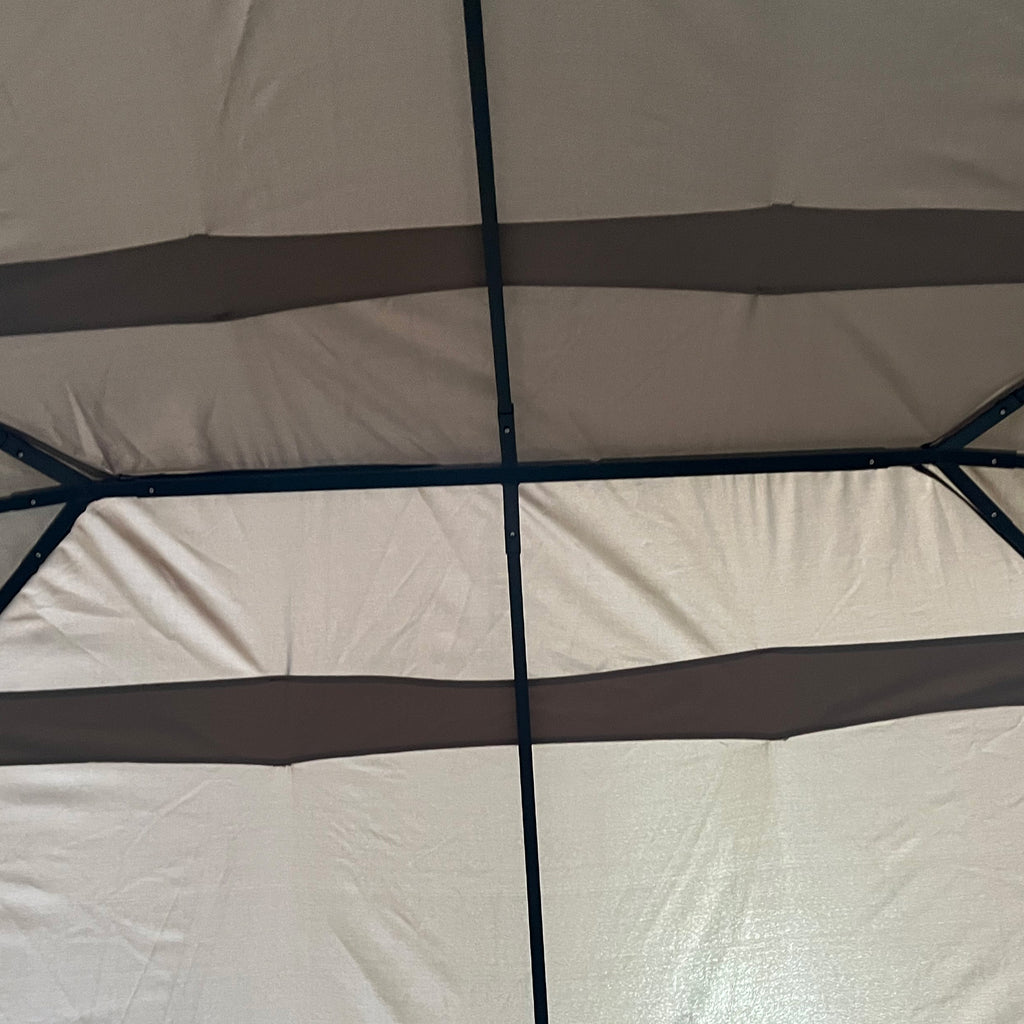 10' x 13' Outdoor Patio Gazebo Canopy Shelter with 6 Removable Sidewalls, & Steel Frame for Garden, Lawn, Backyard and Deck, Khaki