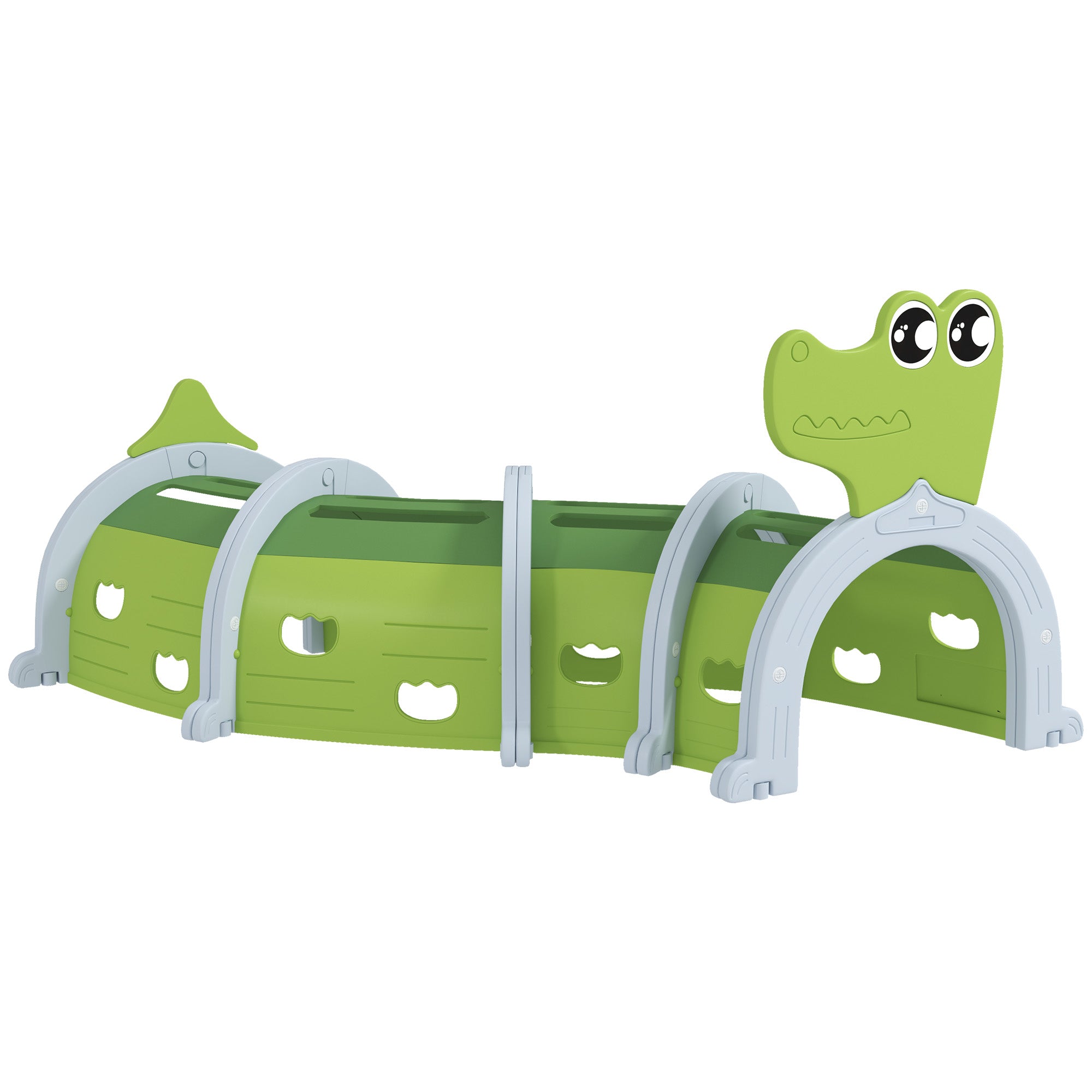 Crocodile Design Kids Play Tunnel for Kids to Crawl Through, 76" Long