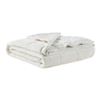 Reversible Smart Temperature Down Alternative Blanket with Plush to Microfiber, OEKO-TEX Certified, for Any Season, 90" L x 90" W x 0.25" H, Ivory