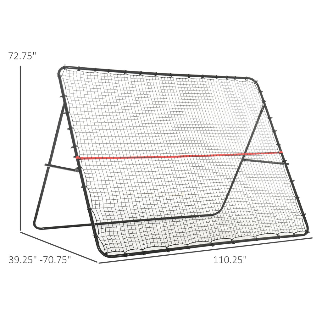 Soccer Rebounder Net, Adjustable and Foldable Multi-Sport Training Bounce Back Net, Target Goal for Soccer Practice and Training, 8.5' x 6.5'