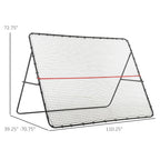 Soccer Rebounder Net, Adjustable and Foldable Multi-Sport Training Bounce Back Net, Target Goal for Soccer Practice and Training, 8.5' x 6.5'