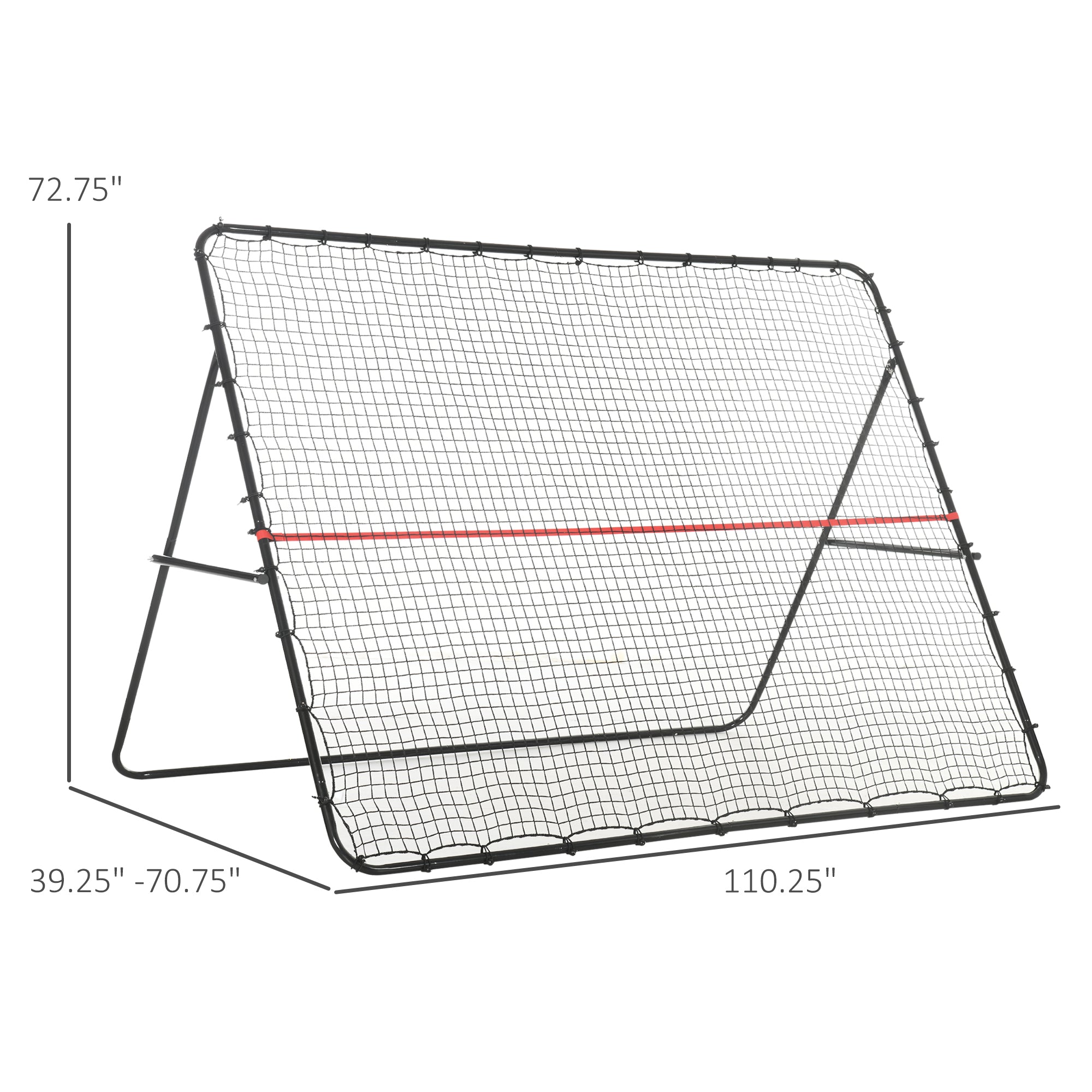 Soccer Rebounder Net, Adjustable and Foldable Multi-Sport Training Bounce Back Net, Target Goal for Soccer Practice and Training, 8.5' x 6.5'