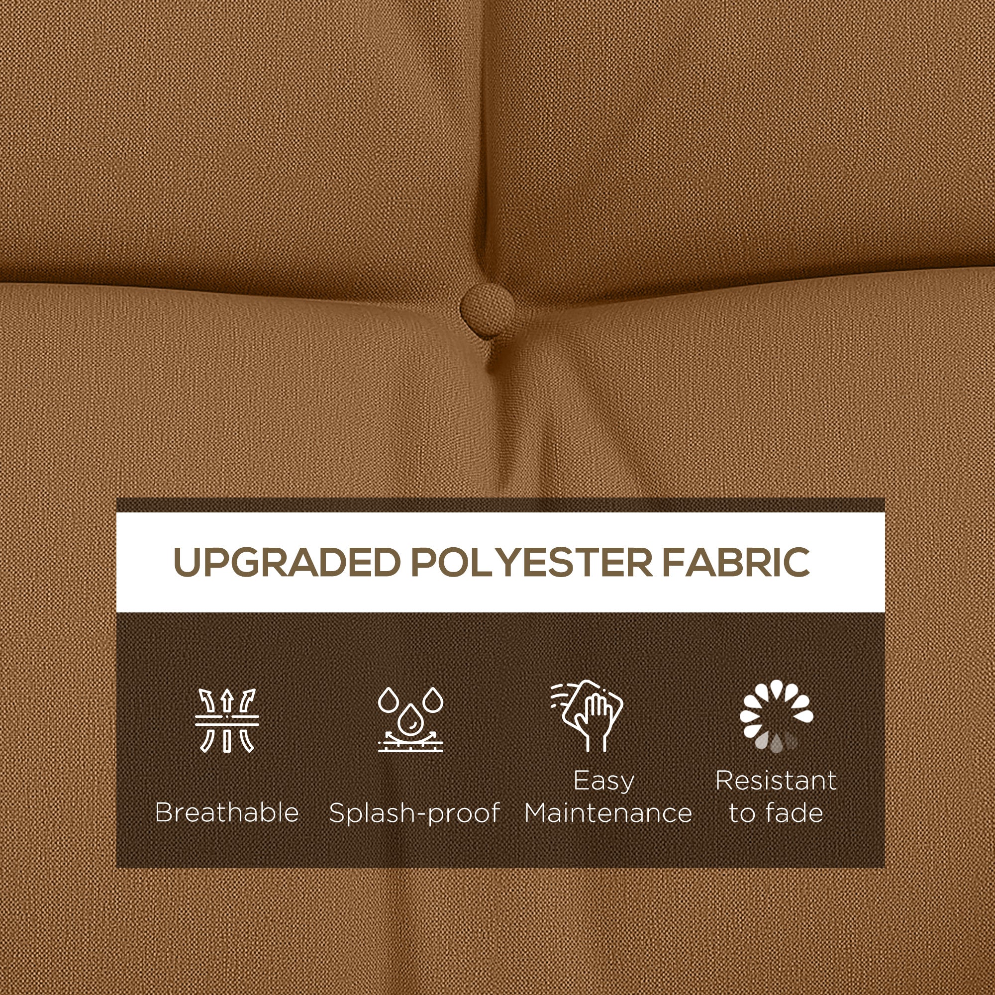 59" Tufted Bench Cushions & Throw Pillows, Replacement Bench Seat Pad, Back & 2 Pillows for Outdoor Furniture, Tan
