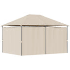 10' x 13' Outdoor Patio Gazebo Canopy Shelter with 6 Removable Sidewalls, & Steel Frame for Garden, Lawn, Backyard and Deck, Khaki