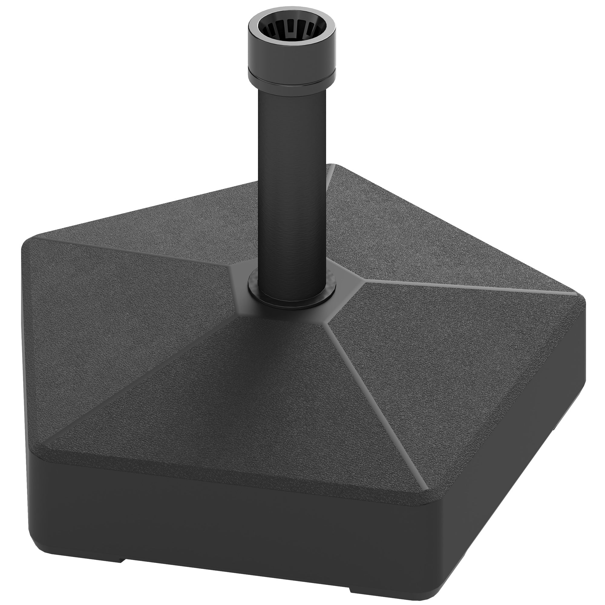 Patio Umbrella Base Holder, Heavy Duty Outdoor Umbrella Stand Base, Filled Up to 42lbs with Sand or 33lbs with Water for Garden, Poolside, Black