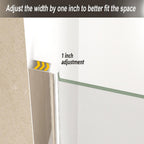 30" Bi-Fold Shower Door with Explosion-Proof Film and Tempered Glass, Bathroom Door with Stainless Steel Handle, 30" L x 0.5" W x 72" H, Chrome