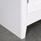 Kitchen Buffet Hutch Cabinet, Freestanding Kitchen Pantry Storage Cabinet Cupboard with Framed Glass Door, Drawer and Microwave Space, White