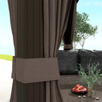 10' x 12' Hardtop Gazebo with Curtains and Netting, Gazebo Canopy with Aluminum Frame and Hooks, Coffee