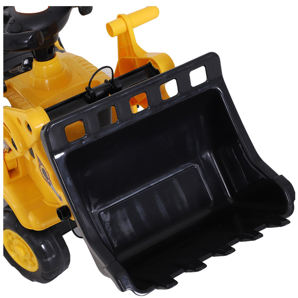 3 in 1 Ride On Toy Bulldozer Digger Tractor Pulling Cart Pretend Play Construction Truck