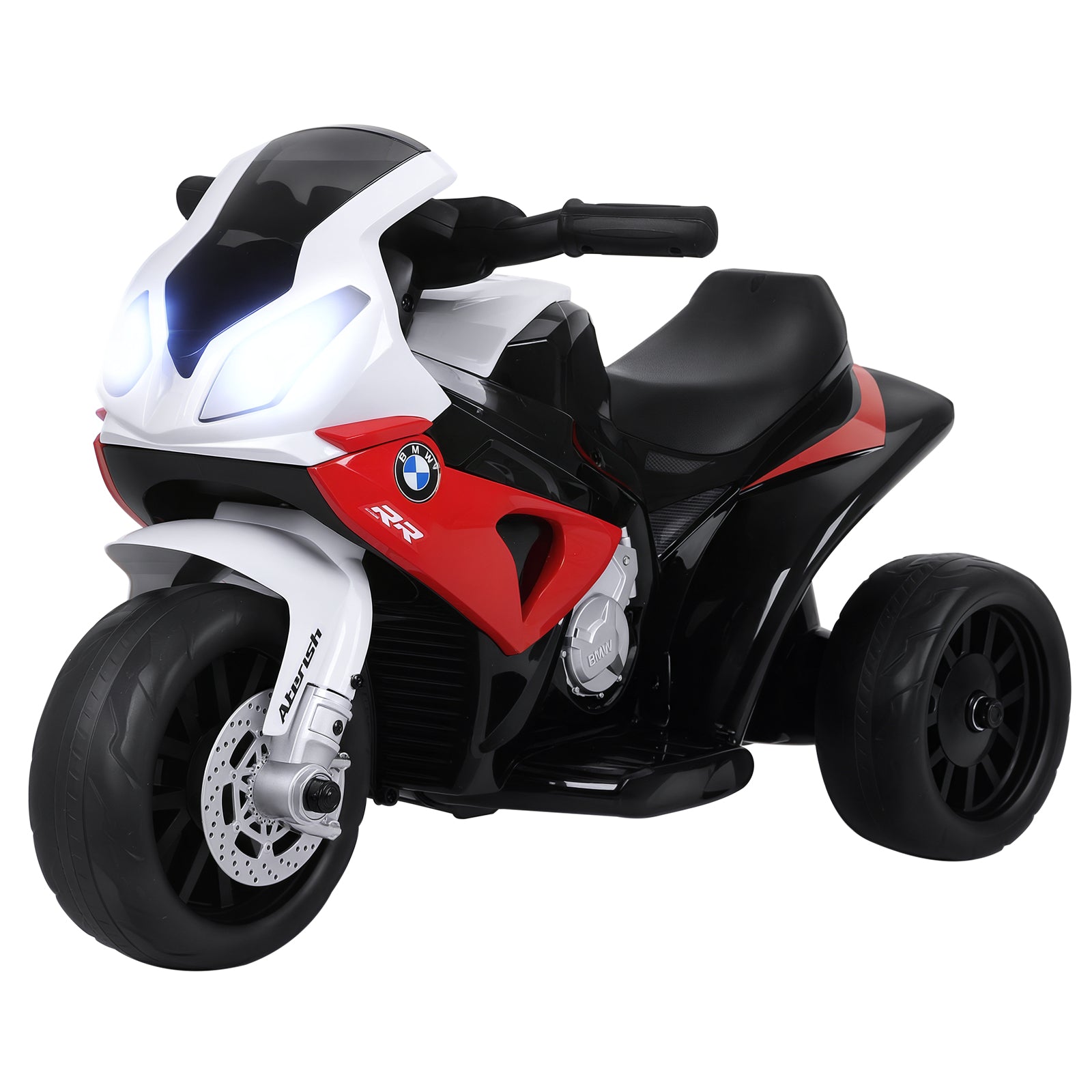 6V 3 Wheeled Electric Motorcycle, Kids Motorcycle Licensed with Headlight, Music, Red