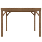 10' x 12' Outdoor Wooden Pergola, Grape Vine Gazebo with Concrete Anchors for Garden, Patio, Backyard, Deck, Brown
