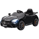 AMG GTR Licensed 12V Battery Powered Kids Electric Car w/ Remote Control & Soft Start, Black