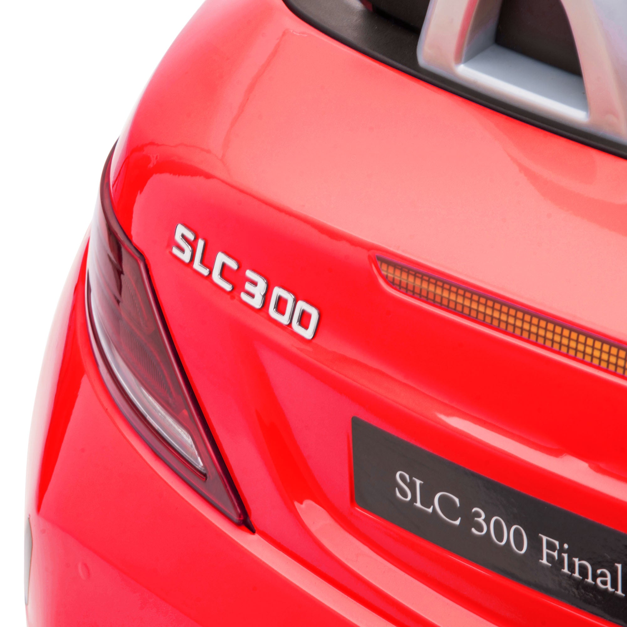 SLC 300 Licensed Kids Electric Car with Remote Control, 12V Battery Powered Kids Ride on Car with Music, Lights, Suspension for 3-6 Years Old, Red