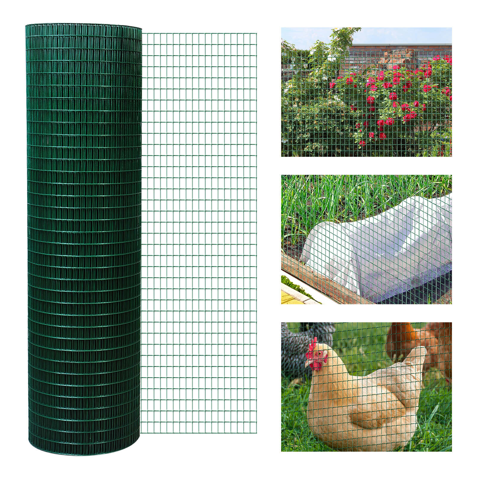 PVC Coated Steel Chicken Rabbit Mesh Fencing Wire Garden Galvanized Fence Border