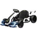 24V 7.5 MPH Electric Go Kart with Adjustable Seat, Slow Start, White