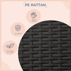 Wicker Dog House Outdoor with Canopy, Rattan Dog Bed with Water-resistant Cushion, Raised Pet Bed for Small, Medium Breeds up to 66 lbs, 20" in Length, Brown Wicker, Gray Cushion