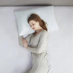 Shredded Memory Foam Pillow with Rayon, Cooling Gel Infused, Medium Firmness, Removable Cover, 28" L x 20" W x 5.5" H, Ivory