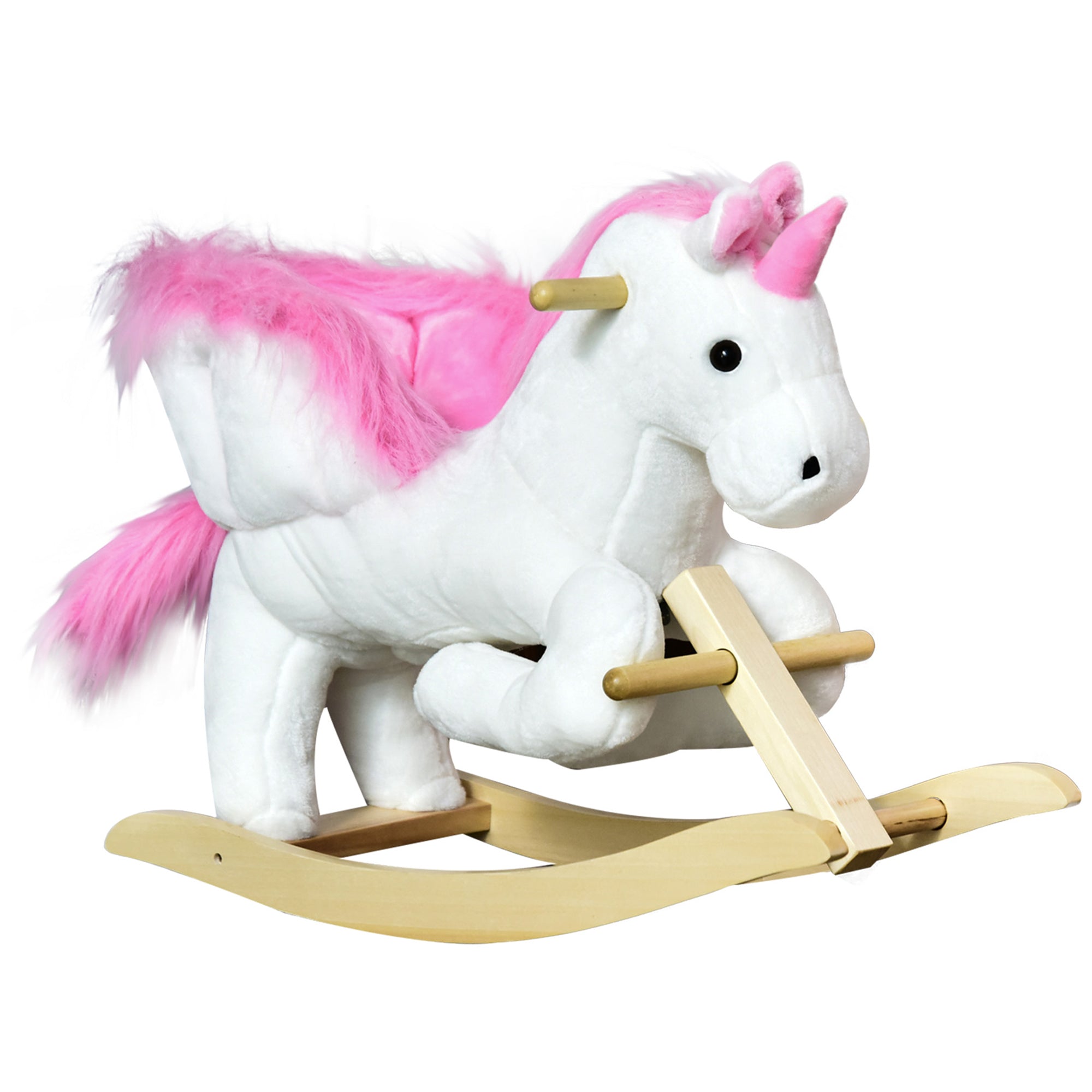 Unicorn Baby Rocking Horse Toy for Kids with Lullaby Song, Plush Ride on Horse with Heavy-Duty Support System, Pretend Play Interactive Toy for Toddlers 18-36 Months