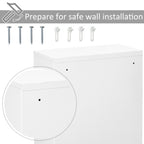 Steel Wall Mount Medicine Cabinet 3 Tier Emergency Box for Bathroom Kitchen, Lockable with 2 Keys - White