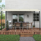 10' x 13' Outdoor Pergola Gazebo, Garden Sun Shade Shelter with Metal Frame for Porch, Patio, Deck, Backyard, Cream