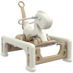 5 in 1 Rocking Horse for Toddlers 1-3 Years with Detachable Balance Board, Push Handle, Footrest, Cream White
