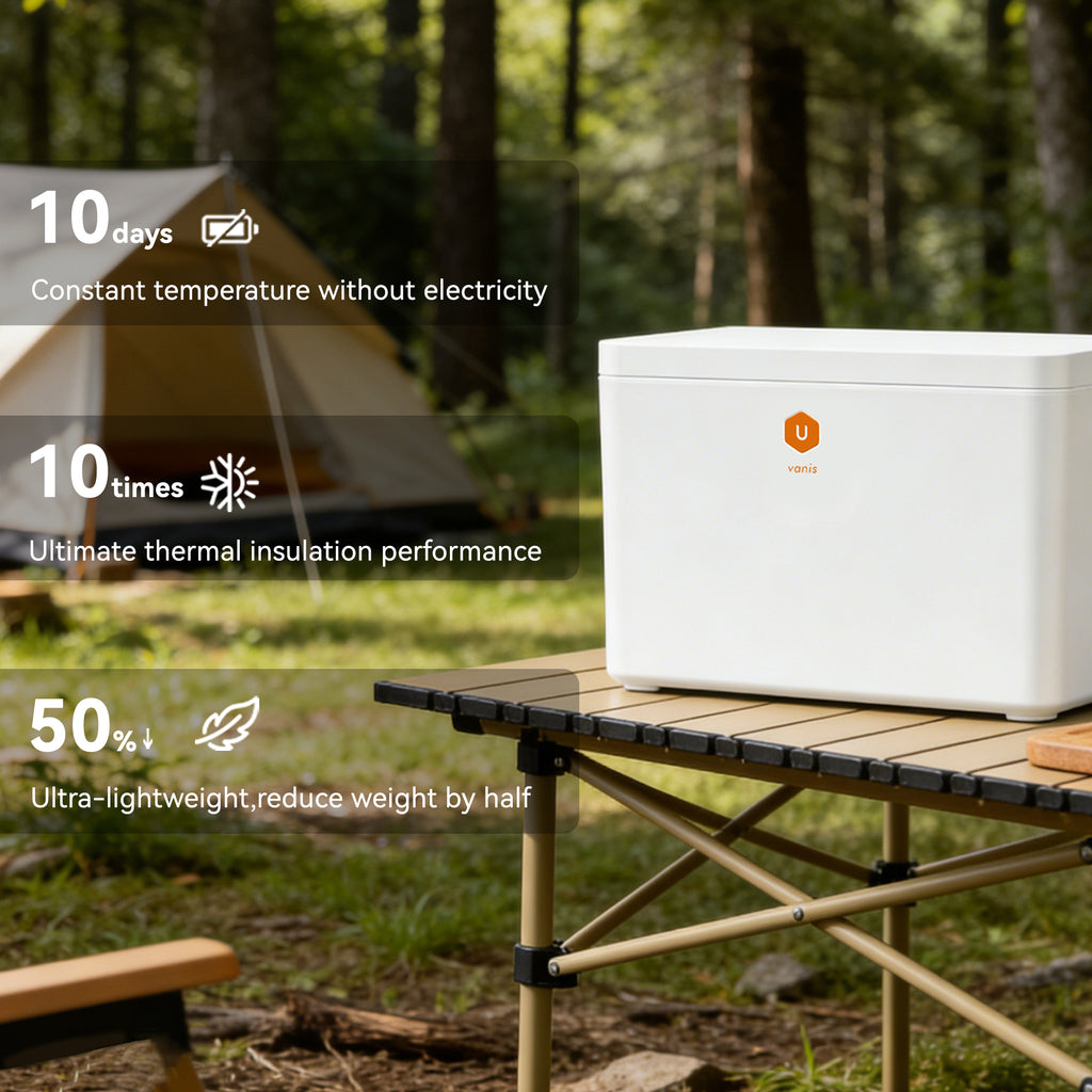 U8Pro Aerospace Grade Vacuum Insulated Cooler with 10-Day Thermal Insulation, Practical Cooler Box for Camping, 18.5″ L x 12″ W x 13″ H, White