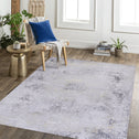 3x5 Non-Slip Machine Washable Area Rug with Low-Pile, Non-Shedding Kid and Pet Friendly Carpet, 36" L x 60" W x 0.15" H, Gray