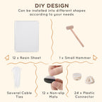 Pet Playpen DIY Small Animal Cage Open Enclosure Portable Plastic Fence 12 Panels for Guinea Pig Hedgehog White, 18" x 14"