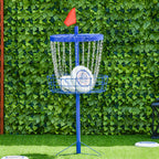 Portable Disc Golf Basket Target with 24-Chain, Travel Bag, Dark Blue