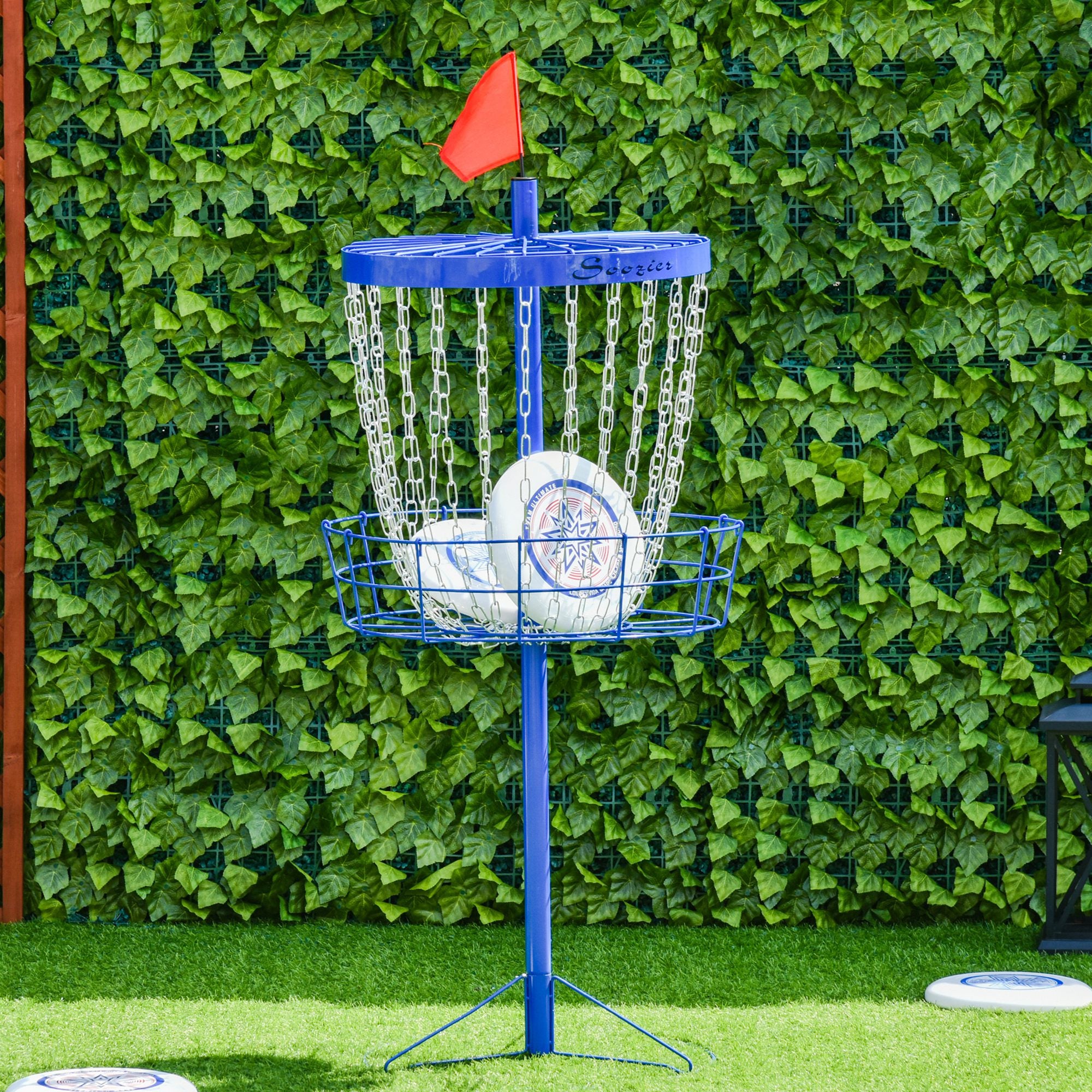 Portable Disc Golf Basket Target with 24-Chain, Travel Bag, Dark Blue