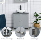 Bathroom Vanities, Bathroom Sink Cabinets with U-Shape Cut-Out and Adjustable Internal Shelf, Gray