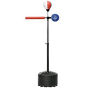 Free Standing Boxing Bag with Stand, Punching Speed Bag Reaction Bar Challenge with Suction Cups, 64-81in Adjustable Height for Teenagers and Adults, Multi