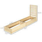 Wood Planter Box with Trellis for Climbing Plants, Raised Garden Bed for Outdoor Flowers Herbs, 91"x24"x43", Natural
