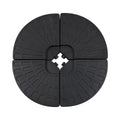 Large 4 Piece Round Fillable Weighted Offset Market Patio Umbrella Base