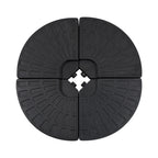 Large 4 Piece Round Fillable Weighted Offset Market Patio Umbrella Base