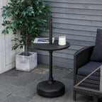 20" Umbrella Table Tray, Easy to Install Table-Top, Round Portable for Swimming Pool, Beach, Patio, Deck, Garden, Black