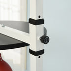 2-in-1 Punching Bag Stand, Adjustable Height Heavy Bag Stand with Weighted Base and Speed Bag for Home, White
