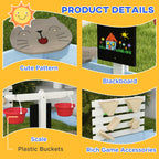Wooden Sandbox for 3-7 Years, 85" x 85" x 25", Blue