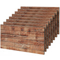 8-Pack 3D Faux Wood Wall Panels, Lightweight Polyurethane Panels for Interior and Exterior Accent Walls, Brown