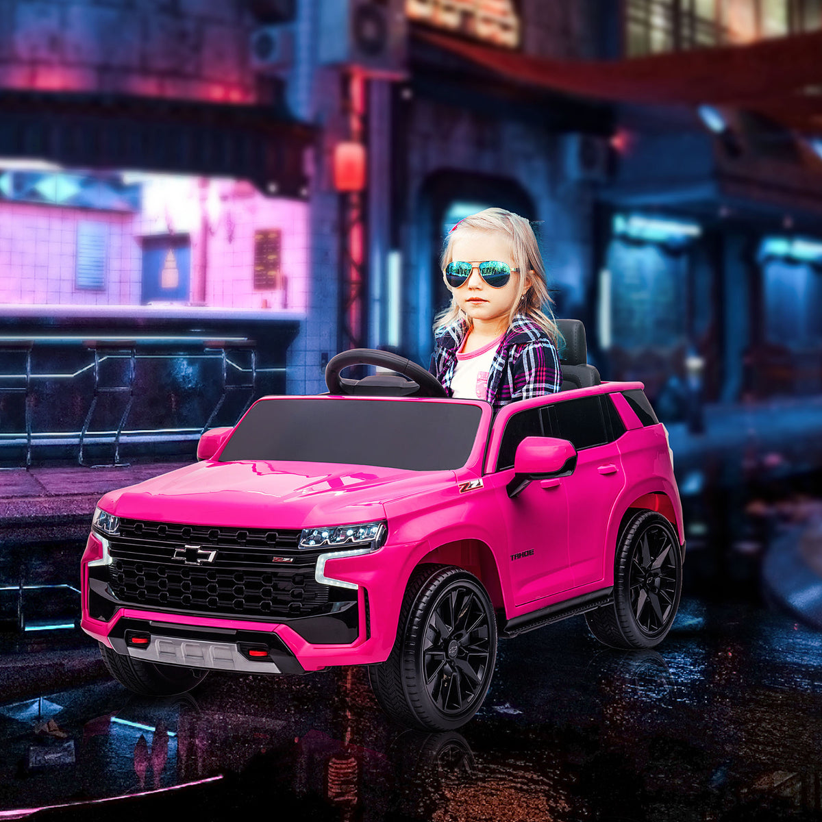 Electric Ride on Car 12V Kids Ride-on Toy, Pink