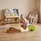 Toddlers Climbing Toys, 5 Pieces Foam Climbing Blocks with Non-Slip Bottom, Washable Cover for Crawling or Building