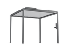 POWER+ Gen 2 Motorized Pergola with Motorized Louvers, 10'L x 10'W, Gray with White Louvers, 6063-T5 Aluminum