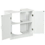 Bathroom Sink Cabinet, Pedestal Sink Cabinet with Adjustable Shelf, White