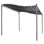 Durable 10x10 Steel Pergola, Wall-Mounted with Canopy for Patio Perfect for Homeowners, Gray
