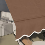 10' x 4' Manual Retractable Awning, Non-Screw Patio Awning, UV Resistant, for Window or Door, Coffee
