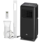 8,000 BTU Moible Air Conditioner 345 Sq. Ft., Dehumidifier Fan Auto Sleep with 24H Timer On/Off, Window Kit, Black
