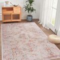 3x5 Non-Slip Machine Washable Area Rug with Low-Pile, Non-Shedding Kid and Pet Friendly Carpet, 36" L x 60" W x 0.15" H, Beige