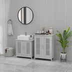 Under Sink Pedestal Storage Bathroom Cabinet, Gray
