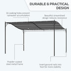 10' x 13' Outdoor Pergola Gazebo, Steel Patio Canopy with Weather-Resistant Fabric and Drainage Holes, Cream White